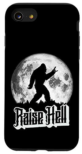 iPhone SE -2020-   7   8 Raise Hell Rock n_ Roll Bigfoot Dude  and  Moon Case
