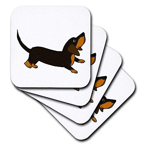 3dRose CST_201814_2 Funny Crouching Dachshund Puppy Dog Ready to Play Soft Coasters (Set of 8) 3dRose CST_201814_2 Funny Crouching Dachshund Puppy Dog Ready to Play Soft Coasters (Set of 8)