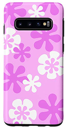 Galaxy S10 Hippie Flower Power Mod Daisy 70_s Psychedelic Groovy Pink Case