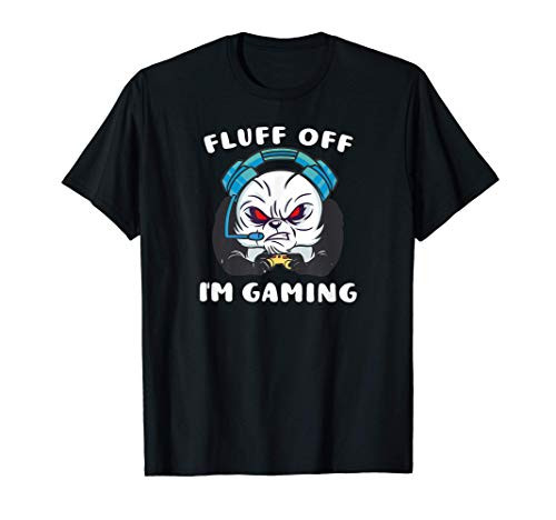 Fluff Off I_m Gaming Cool Gamer Funny Gaming Panda T-Shirt