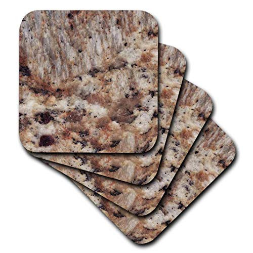3dRose CST_97963_2 Santa Cecilia Granite Print-Soft Coasters, Set of 8