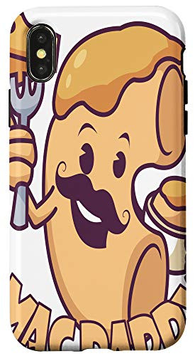 iPhone X XS Funny Mac Daddy Noodle Mac N Cheese Dad Macaroni Pasta Case