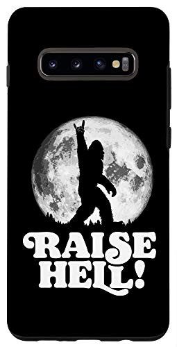 Galaxy S10 Plus Raise Hell Rock n_ Roll Bigfoot Night Stroll  and  Moon Case