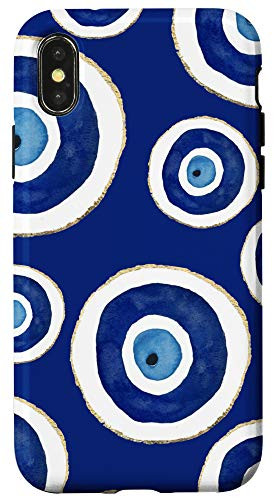 iPhone X XS Evil eye Blue Phone Case Cover Minimalist Case