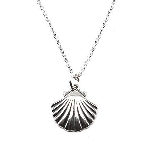 Sterling Silver Clam Shell Charm Necklace  18inch