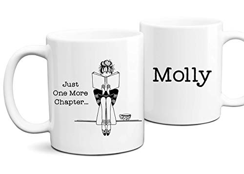 Personalized Book Lover Mug  Bookworm Gift  Just One More Chapter