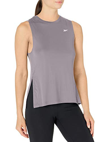 Reebok Workout Ready Mesh Back Performance Tank Top  Gravity Grey  XS