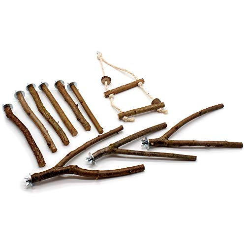 N hionre Pet Play Toys for Birds 10Pcs Wooden Climbing Ladder Swing Stand Bite Chew Cage Toy for Pet Bird Parrot 10pcs N hionre Pet Play Toys for Birds 10Pcs Wooden Climbing Ladder Swing Stand Bite Chew Cage Toy for Pet Bird Parrot 10pcs