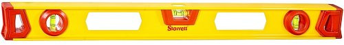 Starrett KLIS24-N Aluminum I-Beam Level with 3 Plastic 360 Vials  24inch  Length