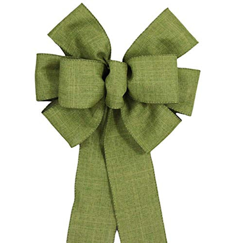 Moss Green Rustic Fall Wreath Bow with Color and Size Options