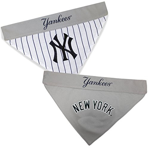 Pets First YAN-3217-S-M MLB New York Yankees Reversible Pet Bandana  Small Medium  MLB Team Color
