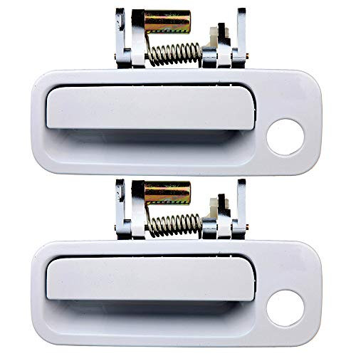 ZENITHIKE White Door Handles Exterior Front Driver Left Side for Select for T-oyota Camry 1997-2001-2pcs-