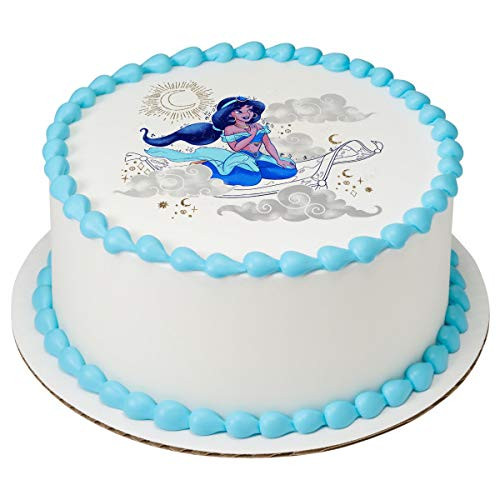 Jasmine Aladdin Edible Cake Topper or Cupcake Topper Decorations -8inch  Round-