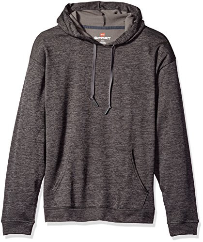 Hanes Men_s Sport Performance Fleece Pullover Hoodie  Granite Heather  XL