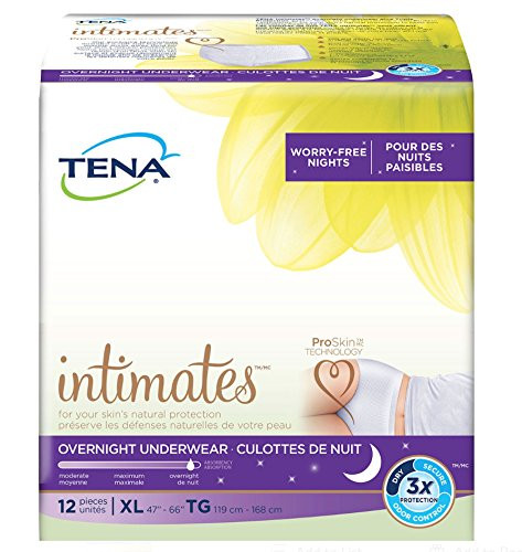 12 Count -1 Package- Tena Incontinence Underwear for Women  Overnight  Extra Large