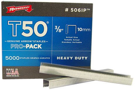 Arrow 506-IP T50 3 8-Inch Staples  5000-Pack