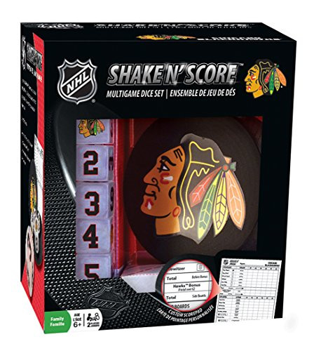MasterPieces NHL Chicago Blackhawks Shake N_ Score Travel Dice Game
