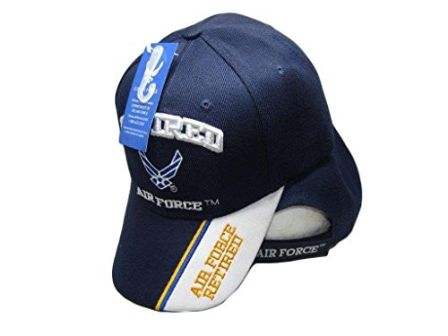 K_s Novelties U.S. Air Force USAF Retired Wings Navy Blue Embroidered Cap Hat K_s Novelties U.S. Air Force USAF Retired Wings Navy Blue Embroidered Cap Hat