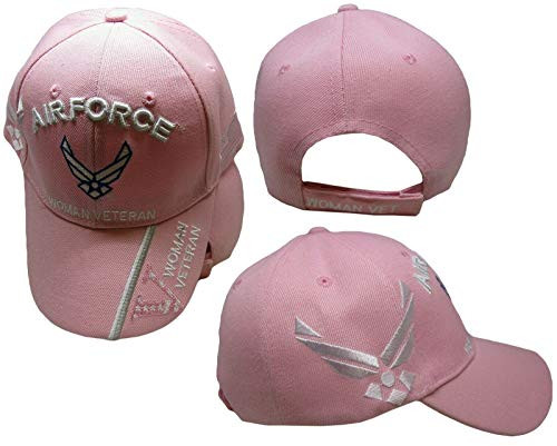 K_s Novelties U.S. Air Force Wings Woman Veteran V Shadow USA Patch Pink Embroidered Cap Hat K_s Novelties U.S. Air Force Wings Woman Veteran V Shadow USA Patch Pink Embroidered Cap Hat