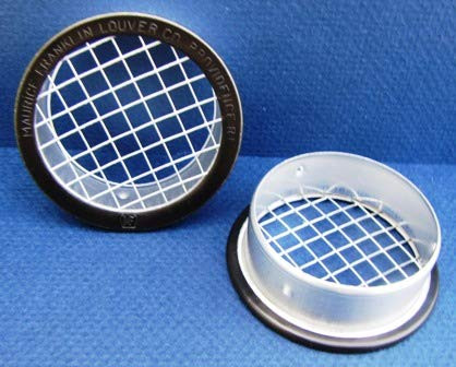 4inch  Round Open Screen Vent w 1 4inch  mesh - Black - Pkg of 4