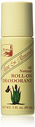 Alvera All Natural Roll-On Deodorant Aloe & Almonds - 3 Fl Oz, 4 pack