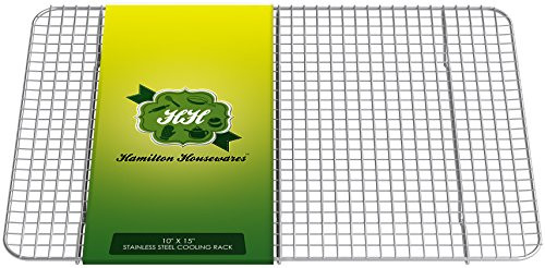 Stainless Steel Cooling Rack, Heavy Duty Oven Safe Stainless Steel Wire Rack, for Cooling, Baking and Roasting, Cool Cookies, Cakes & More, Fits Perfectly in Half Sheet Pan, 12" X 17"