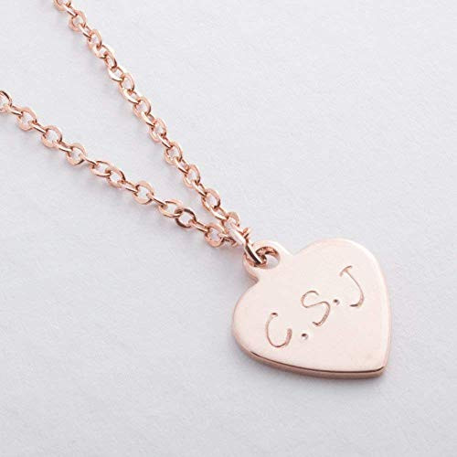 Necklace Dainty Initial Heart Gold Silver Rose Gold Personalized Hand Stamp Initial Necklace Bridesmaid Birthday Anniversary Christmas Gift Best Graduation Day gift Necklace Dainty Initial Heart Gold Silver Rose Gold Personalized Hand Stamp Initial Necklace Bridesmaid Birthday Anniversary Christmas Gift Best Graduation Day gift