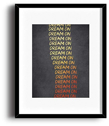 Dream On by Aerosmith - Song Lyrics Art Print Decor - Classic Rock Music Quote Wall Poster
