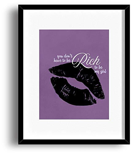 Prince Song - Kiss - Lyric Inspired Wall Decor Print - Classic Rock Music Poster