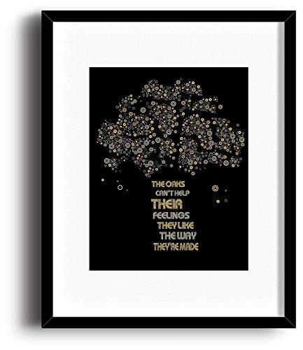 The Trees - Song Lyric Poster Classic Rock Music Inspired Print - Wall Decor Poster Illustration