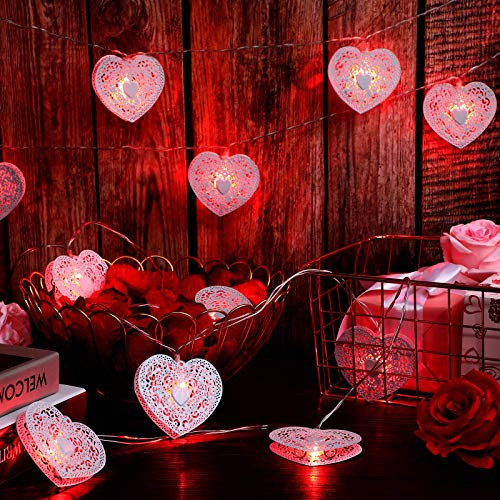 16 Feet 5 Meters 20 LED Red Heart String Light Valentine_s Day String Light Battery Operated Decoration Fairy String Light Warm Red Light for Garden Party Wedding Christmas Party Decor 16 Feet 5 Meters 20 LED Red Heart String Light Valentine_s Day String Light Battery Operated Decoration Fairy String Light Warm Red Light for Garden Party Wedding Christmas Party Decor