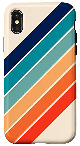 iPhone X XS Colorful Summer Vibes 70s Style Retro Stripes Case
