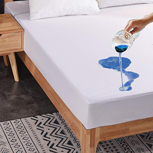 Twin XL Size Waterproof Mattress Cover Breathable Protector Soft Noiseless Mattress Protection Encasement and Vinyl Free Washable Bed Cover Fitted 14inch Deep -Twin-XL 39inch x80- Twin XL Size Waterproof Mattress Cover Breathable Protector Soft Noiseless Mattress Protection Encasement and Vinyl Free Washable Bed Cover Fitted 14inch Deep -Twin-XL 39inch x80-