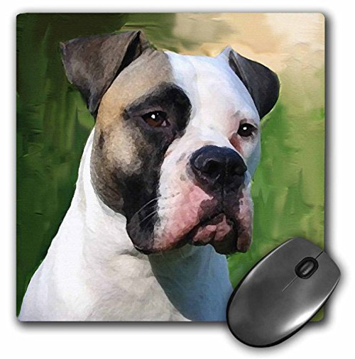 3dRose LLC 8 x 8 x 0.25 Inches American Bulldog Mouse Pad (mp_4151_1) 3dRose LLC 8 x 8 x 0.25 Inches American Bulldog Mouse Pad (mp_4151_1)