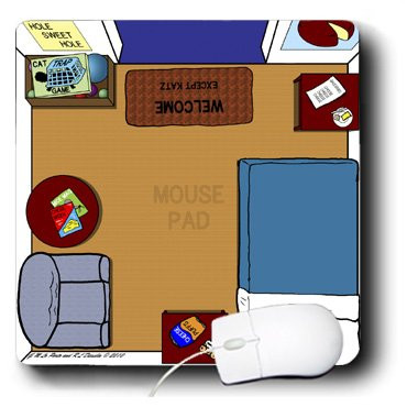 3dRose LLC 8 x 8 x 0.25 Inches Mouse Pad, House (mp_5297_1)