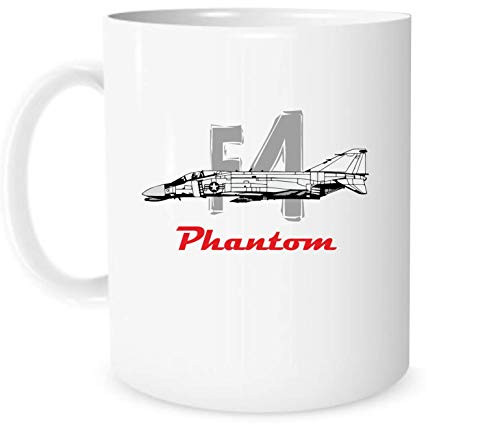 Aircraft F-4 Phantom Coffee mug United States Air Force U.S.A.F. white mug 11 oz Aircraft F-4 Phantom Coffee mug United States Air Force U.S.A.F. white mug 11 oz
