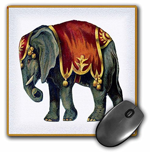 3dRose LLC 8 x 8 x 0.25 Inches Mouse Pad, Framed Victorian Circus Elephant (mp_39610_1) 3dRose LLC 8 x 8 x 0.25 Inches Mouse Pad, Framed Victorian Circus Elephant (mp_39610_1)