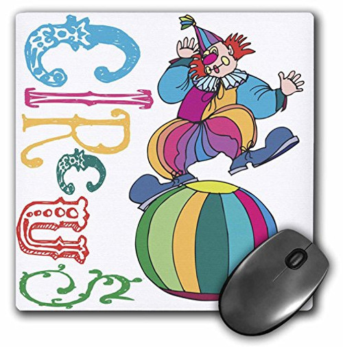 3dRose LLC 8 x 8 x 0.25 Inches Circus Clown Pattern Mouse Pad (mp_48505_1) 3dRose LLC 8 x 8 x 0.25 Inches Circus Clown Pattern Mouse Pad (mp_48505_1)