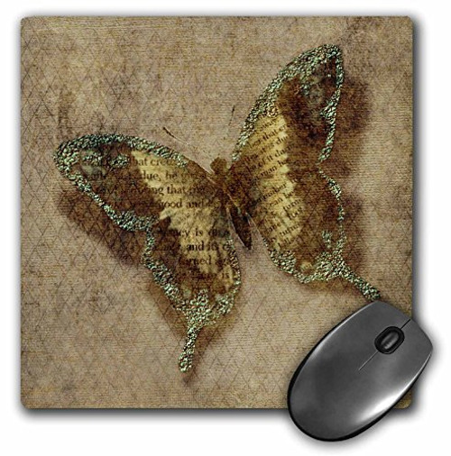 3dRose LLC 8 x 8 x 0.25 Inches Beige Inspirational Butterfly, Whimsical Art, Nature Mouse Pad (mp_56240_1) 3dRose LLC 8 x 8 x 0.25 Inches Beige Inspirational Butterfly, Whimsical Art, Nature Mouse Pad (mp_56240_1)
