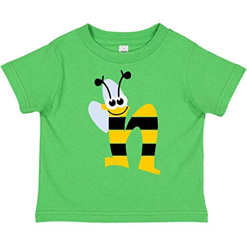 inktastic Cute Bee Initial N Toddler T-Shirt 4T Apple Green 3caf0