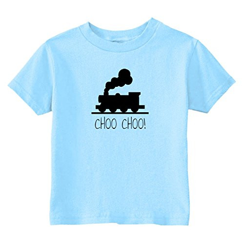 U.S. Custom Kids Choo Choo Train Toddler T-Shirt  4T  Light Blue