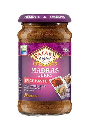 Patak_s curry spice paste Mix N Match Non GMO -New Packaging-   Madras Curry Spice Paste  2 Pack