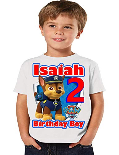 Paw Patrol Birthday Shirt with Name and Age Chase Paw Patrol Shirt Boy Birthday Shirt Custom Shirt Paw Patrol Birthday Shirt with Name and Age Chase Paw Patrol Shirt Boy Birthday Shirt Custom Shirt
