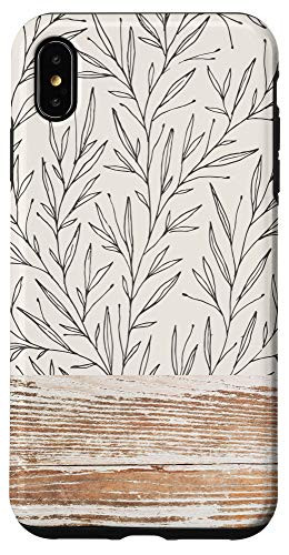 iPhone XS Max Boho Botanical Leaf Pattern Case