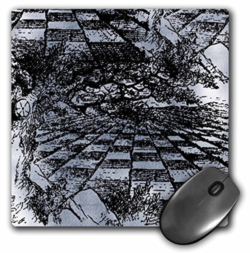 3Drose LLC 8 X 8 X 0.25 Inches Mouse Pad, Vintage Alice in Wonderland Chess Board (Mp_110211_1)