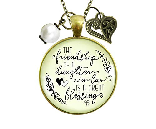 Gutsy Goodness 24inch Daughter in Law Necklace Friendship Blessing from Mom Wedding Jewelry Gutsy Goodness 24inch Daughter in Law Necklace Friendship Blessing from Mom Wedding Jewelry