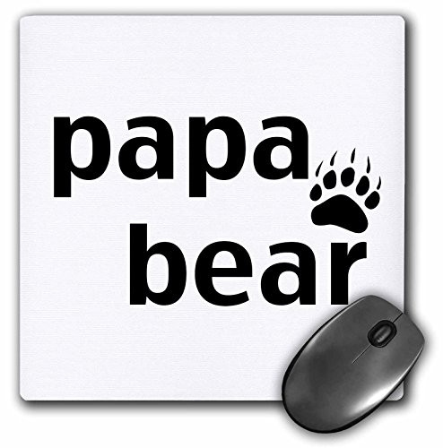 3dRose LLC 8 x 8 x 0.25 Inches Mouse Pad, Papa Bear (mp_123094_1)
