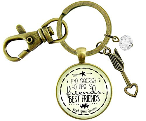 Gutsy Goodness Friendship Keychain Secret to Life Is Best Friends Quote Gift Jewelry Boho Arrow Heart Gutsy Goodness Friendship Keychain Secret to Life Is Best Friends Quote Gift Jewelry Boho Arrow Heart
