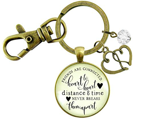 Gutsy Goodness Friendship Keychain Friends Connected Long Distance Jewelry Open Gutsy Goodness Friendship Keychain Friends Connected Long Distance Jewelry Open