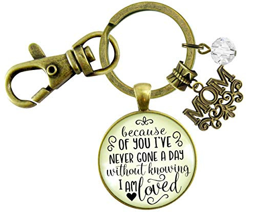 Gutsy Goodness Mom Keychain Because Of You I_ve Never Gone Without Love Gift From Blessed Daughter Jewelry Gutsy Goodness Mom Keychain Because Of You I_ve Never Gone Without Love Gift From Blessed Daughter Jewelry